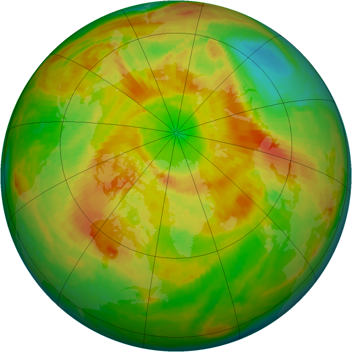 Arctic ozone map for 17 May 2004